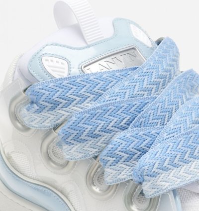 Bnwt Aw22 Lanvin Blue Curb Sneakers 38