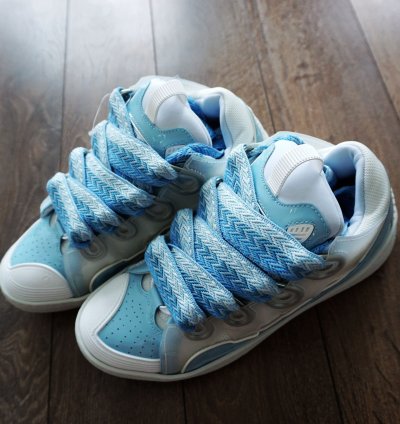 Bnwt Aw22 Lanvin Blue Curb Sneakers 40