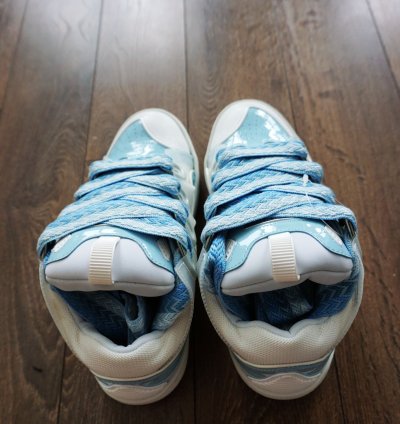 Bnwt Aw22 Lanvin Blue Curb Sneakers 40
