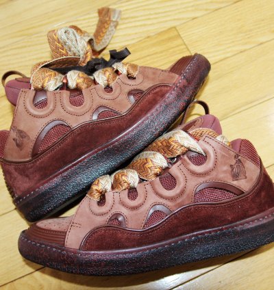 Bnwt Aw24 Lanvin Curb With Speckled Effect Sole Sneakers 41