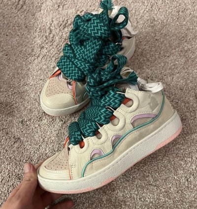 Bnwt Ss22 Lanvin Curb Lace Up Sneakers 37