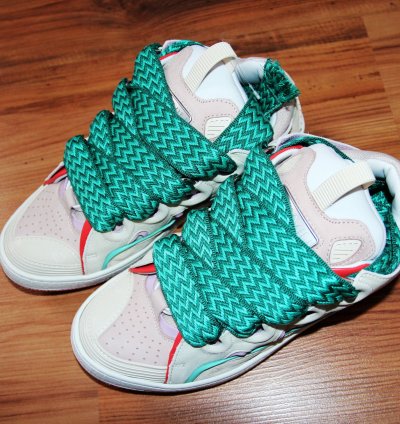 Bnwt Ss22 Lanvin Curb Lace Up Sneakers 38