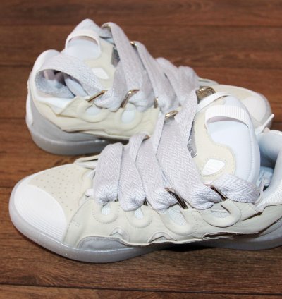 Bnwt Ss23 Lanvin Curb Sneakers Beige 44