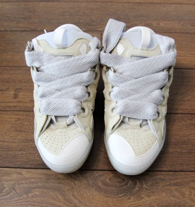 Bnwt Ss23 Lanvin Curb Sneakers Beige 44