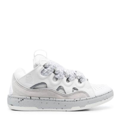 Bnwt Ss23 Lanvin Curb Sneakers Grey White 38