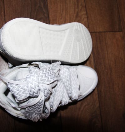 Bnwt Ss23 Lanvin Curb Sneakers Grey White 38