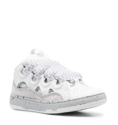 Bnwt Ss23 Lanvin Curb Sneakers Grey White 38
