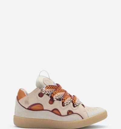 Bnwt Ss23 Lanvin Curb Sneakers Pale Pink Mango 44