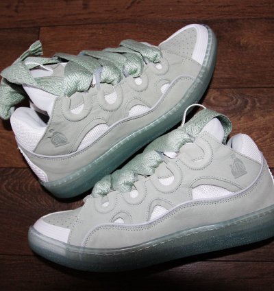 Bnwt Ss23 Lanvin Curb Sneakers Sage 44