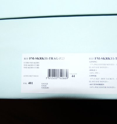 Bnwt Ss23 Lanvin Curb Sneakers Sage 44