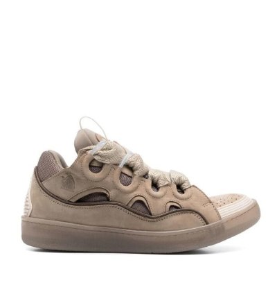 Bnwt Ss23 Lanvin Curb Sneakers Taupe 44