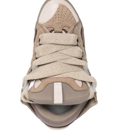 Bnwt Ss23 Lanvin Curb Sneakers Taupe 44