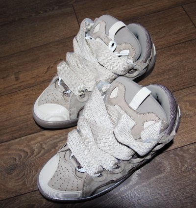 Bnwt Ss23 Lanvin Curb Sneakers Taupe 44