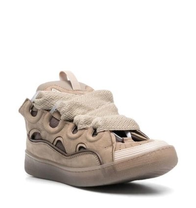 Bnwt Ss23 Lanvin Curb Sneakers Taupe 44