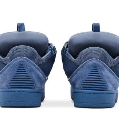 Bnwt Ss24 Lanvin Basket Curb Monochrome Sneakers Blue 40