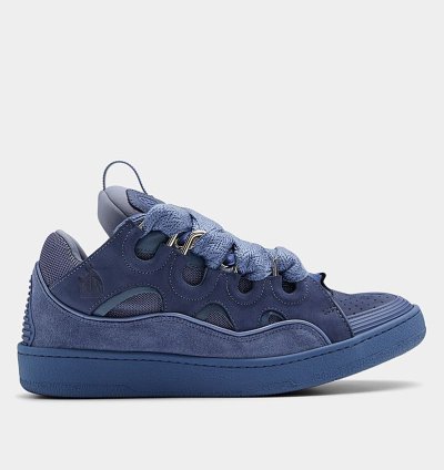 Bnwt Ss24 Lanvin Basket Curb Monochrome Sneakers Blue 41