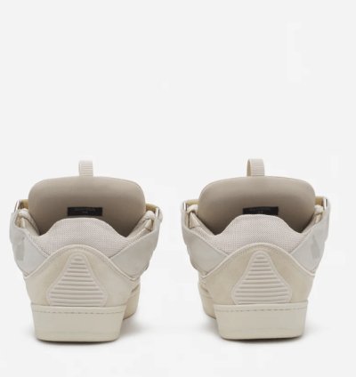 Bnwt Ss24 Lanvin Basket Curb Monochrome Sneakers Peach 40