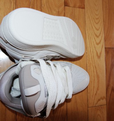 Bnwt Ss24 Lanvin Basket Curb Monochrome Sneakers Peach 40