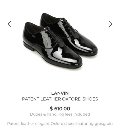 Brand New - Lanvin Patent Leather Oxfords