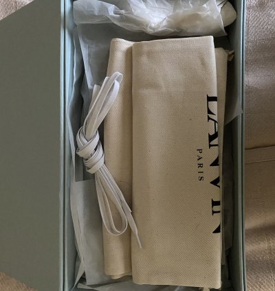 Brand New Lanvin Clay Low Top Sneakers Black White