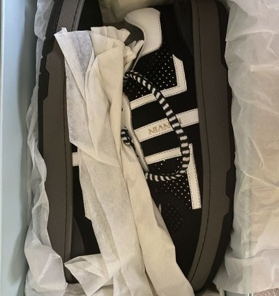 Brand New Lanvin Clay Low Top Sneakers Black White