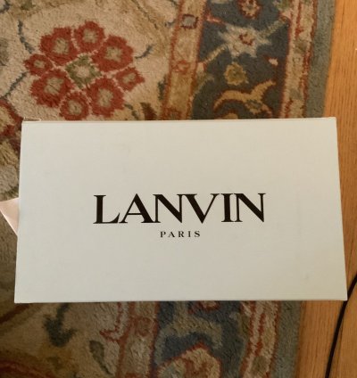 Brand New Lanvin Nylon Bumper Sneaker Navy And Gold Size 45