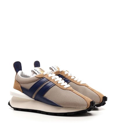 Bumper Mesh Leather Sneaker