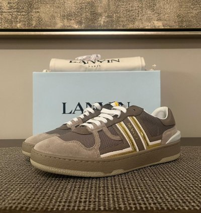 Clay Low Top Sneakers In Dark Grey Gold