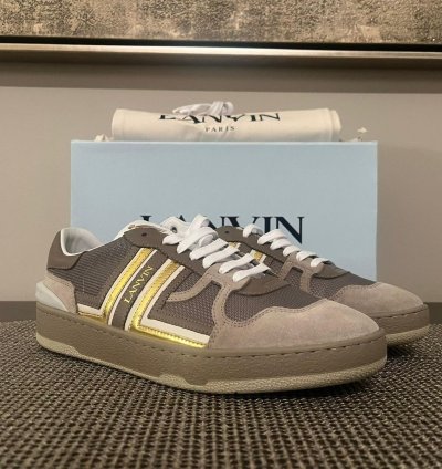 Clay Low Top Sneakers In Dark Grey Gold