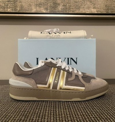 Clay Low Top Sneakers In Dark Grey Gold