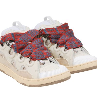 Curb Skat Shoe Beige Tan White Skate Sneakers - 00705-