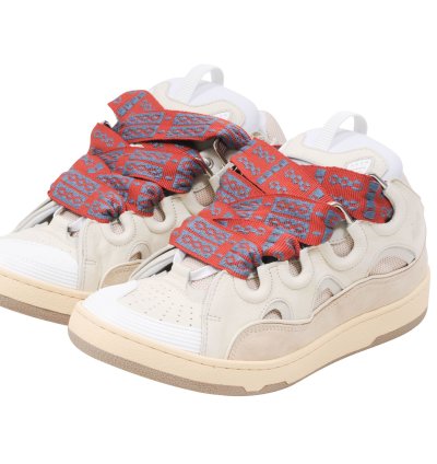 Curb Skat Shoe Beige Tan White Skate Sneakers - 00705-