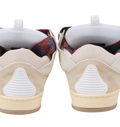 Curb Skat Shoe Beige Tan White Skate Sneakers - 00705-