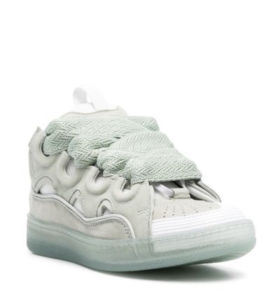 Curb Suede Trim Sneakers In Sage