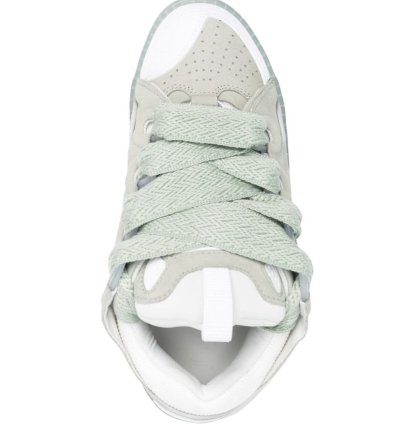 Curb Suede Trim Sneakers In Sage