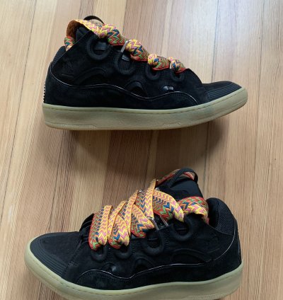 Ds Black Fat Lace Curb Sneakers