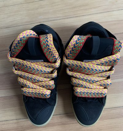 Ds Black Fat Lace Curb Sneakers