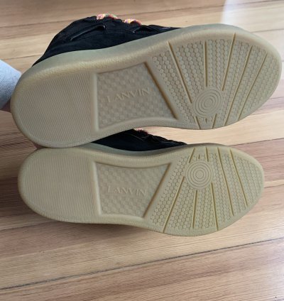 Ds Black Fat Lace Curb Sneakers