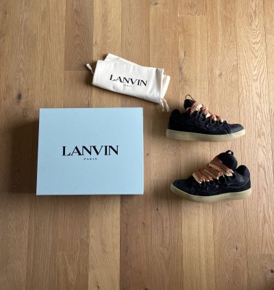 Ds Sold Out Lanvin Curb Sneakers In Black