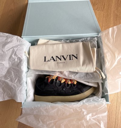 Ds Sold Out Lanvin Curb Sneakers In Black