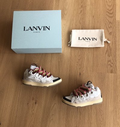 Ds Sold Out Lanvin Curb Sneakers In White