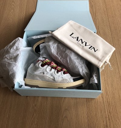 Ds Sold Out Lanvin Curb Sneakers In White