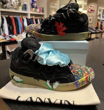 Gallery Dept Lanvin Curb Paint Splatter Black Sneaker
