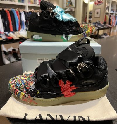 Gallery Dept Lanvin Curb Paint Splatter Black Sneaker