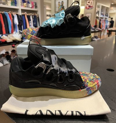 Gallery Dept Lanvin Curb Paint Splatter Black Sneaker