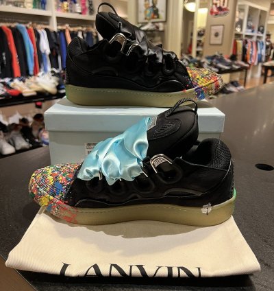 Gallery Dept Lanvin Curb Paint Splatter Black Sneaker
