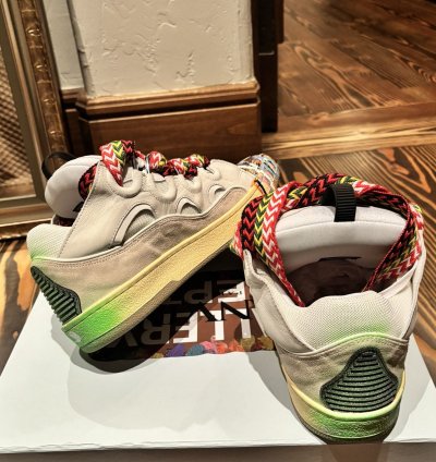 Gallery Lanvin Curb Sneakers Paint Splatter