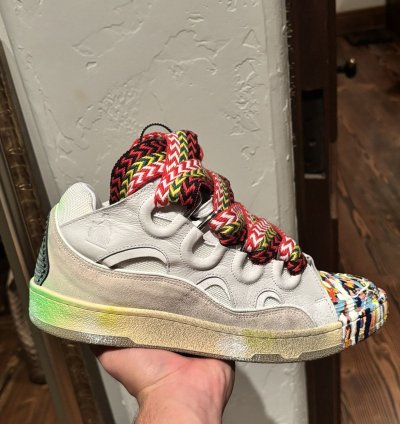 Gallery Lanvin Curb Sneakers Paint Splatter