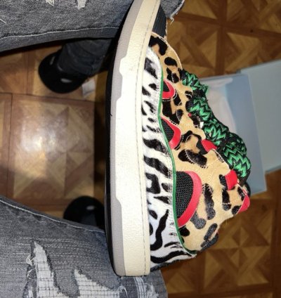 Lanvin Animal Print Cirb Skater Sneakers