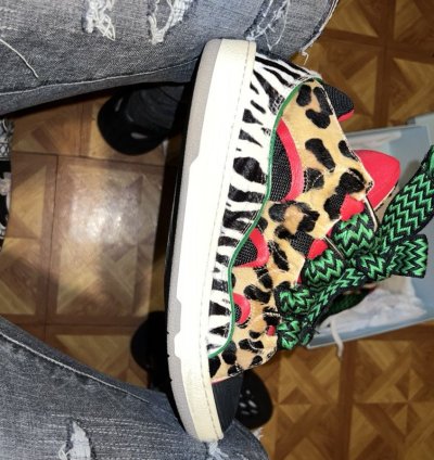 Lanvin Animal Print Cirb Skater Sneakers